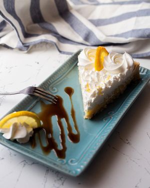 Pie de limon at Veg & Bake in Santiago