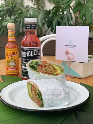 Veggie Power Wrap at Plantivora in Leon