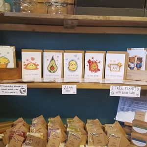 Greetings cards and handmade soaps at The Ethical Emporium - Vegan Cooperative in Colchester