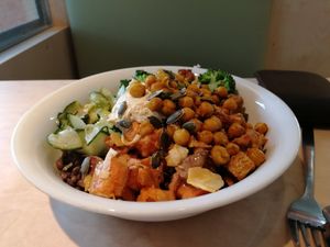 vegan Green Protein bowl at SLA - Amstelveenseweg in Amsterdam