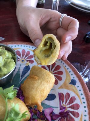 Vegan chili cheese poppers at The Fat Cactus - Gardens in Cape Town