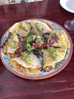 Vegan quesadillas at The Fat Cactus - Gardens in Cape Town