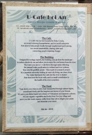 Pri la kafejo : historio, loko, manĝaĵo at U Cafe in Hoi An