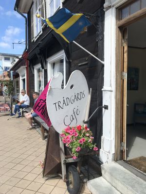 New name Trånagard Cafe  at Galleri Stenhallen Café in Borgholm