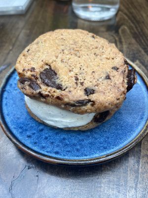 Vegan ice cream cookie  at Palm House in San Francisco