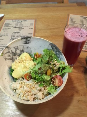 menú del día at Desarrolladores de Cafe in Medellin