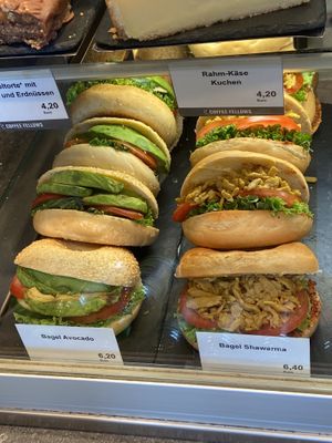 Vegan bagels  at Coffee Fellows - Checkpoint Charlie in Berlin