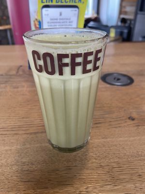 Matcha chai latte with soy milk  at Coffee Fellows - Checkpoint Charlie in Berlin