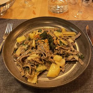 Vegan Pizzoccheri 😍  at Hotel Solaria in Bivio