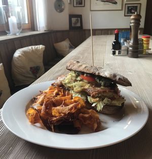 Vegan Burger at Hotel Solaria in Bivio