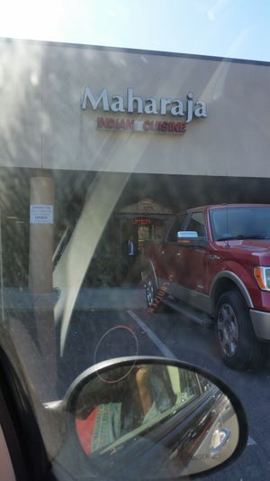 The restaurant is in a shopping area. at Maharaja in Charlottesville