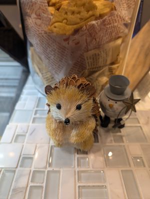 One of many fun hedgehog things at Riccio d'Oro in Kobe