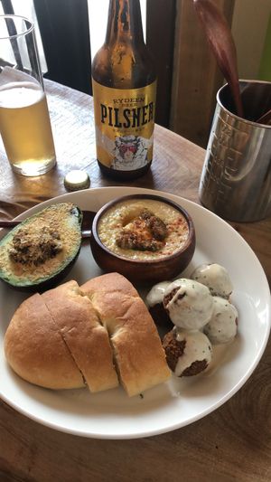 avocado falafel lunch  at Marugoto Vegan Dining Asakusa in Tokyo