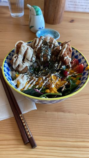 Soy nugget bowl   at Marugoto Vegan Dining Asakusa in Tokyo