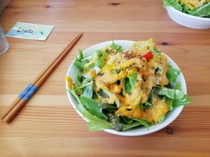 B set salad at Marugoto Vegan Dining Asakusa in Tokyo