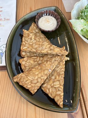 Tempeh fry  at Marugoto Vegan Dining Asakusa in Tokyo