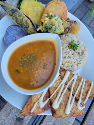 Set meal of the day at Marugoto Vegan Dining Asakusa in Tokyo