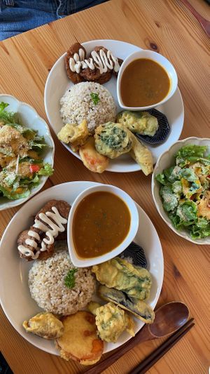 Combination set meal  at Marugoto Vegan Dining Asakusa in Tokyo