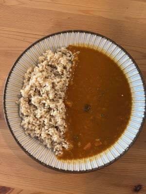 Curry with ricee  at Marugoto Vegan Dining Asakusa in Tokyo