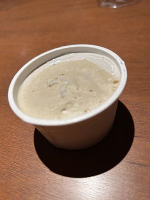 Coconut ice creamm  at Marugoto Vegan Dining Asakusa in Tokyo