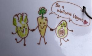 Cute menu  at Marugoto Vegan Dining Asakusa in Tokyo