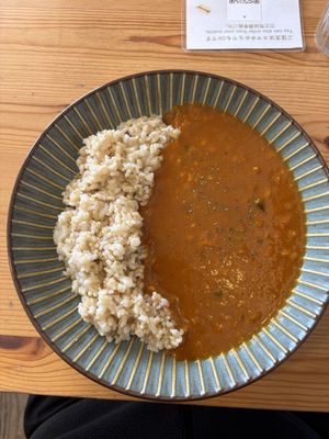 Curry and rice   at Marugoto Vegan Dining Asakusa in Tokyo