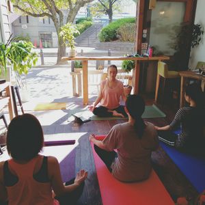 Morning Yoga at Marugoto Vegan Dining Asakusa in Tokyo