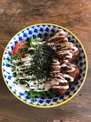 Soy Meat Rice Bowl  at Marugoto Vegan Dining Asakusa in Tokyo