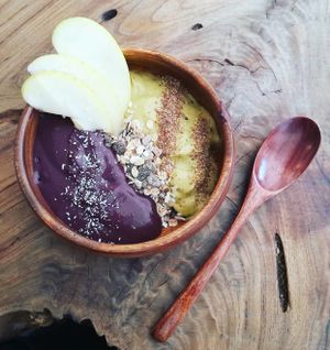 Smoothie Bowl after an Morning Yoga event at Marugoto Vegan Dining Asakusa in Tokyo