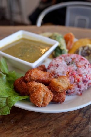 Fried nugget at Marugoto Vegan Dining Asakusa in Tokyo