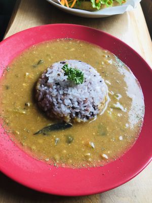 Spicy vegetables curry  at Marugoto Vegan Dining Asakusa in Tokyo