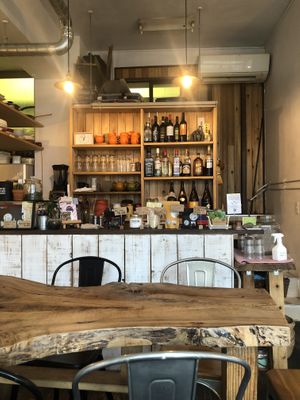 They sell a variety of products on their little counter at Marugoto Vegan Dining Asakusa in Tokyo