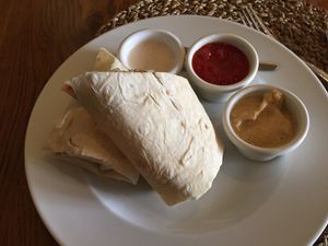 Falafel wrap at Cafe Botanika in St Petersburg