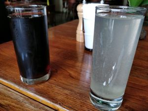 Kvas and Compote drinks at Cafe Botanika in St Petersburg