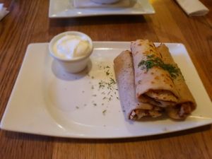 Blini with cabbage at Cafe Botanika in St Petersburg