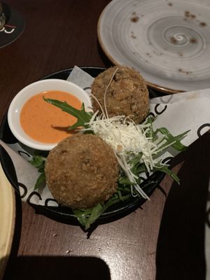 Mushroom Arancini   at Rococo in St Kilda