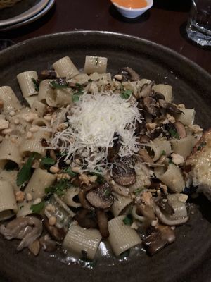Mushroom pasta   at Rococo in St Kilda