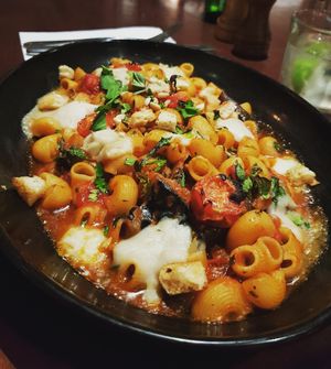 Vegan Macaroni Bake at Rococo in St Kilda
