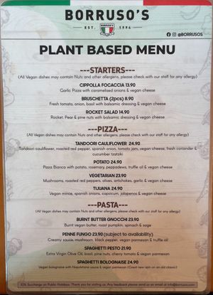 Great plant-based options.  at Borruso's in Crows Nest