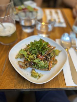 Avocado toast thai  at Kapunka Vegan in Paris