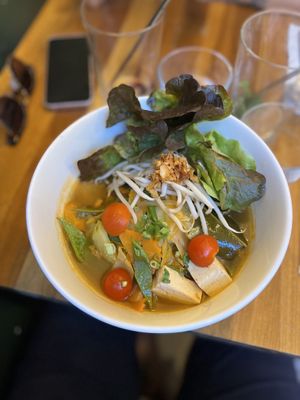 Pho soup  at Kapunka Vegan in Paris