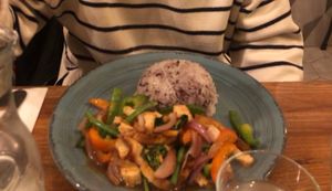 tofu sauté au basilic   at Kapunka Vegan in Paris