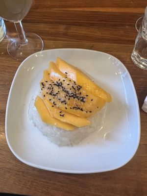 Mango and sticky rice  at Kapunka Vegan in Paris