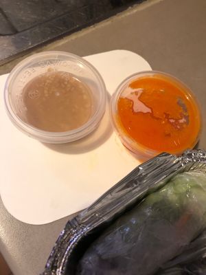 The "sauces" at Kapunka Vegan in Paris