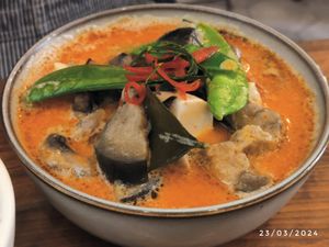 Red curry... excellent at Kapunka Vegan in Paris