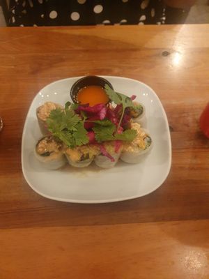 Spring rolls at Kapunka Vegan in Paris