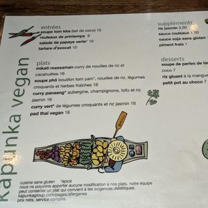 Das Menü at Kapunka Vegan in Paris