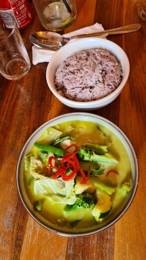 Green curry (perfection!) at Kapunka Vegan in Paris