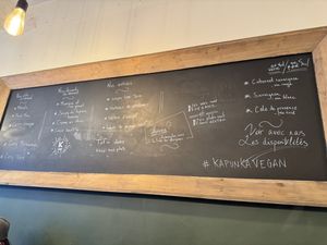 Simple menu. But it works  at Kapunka Vegan in Paris