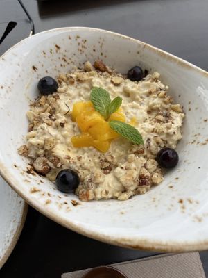 Bircher with coconut milk  at Byoko in Malaga